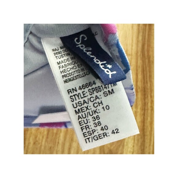 NWT Splendid Floral Blue/pink Bathing Suit Top Size Small - Picture 3 of 3